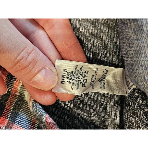 Splendid Mills flannel button down shirt heavy thick red medium lined medium - Picture 7 of 9